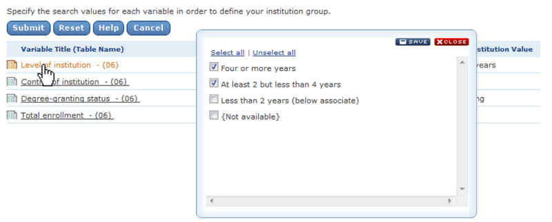 Create, Save, or Upload institutions image