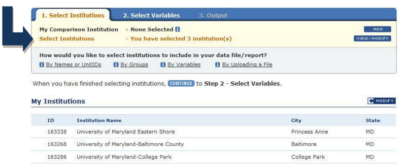 Create, Save, or Upload institutions image